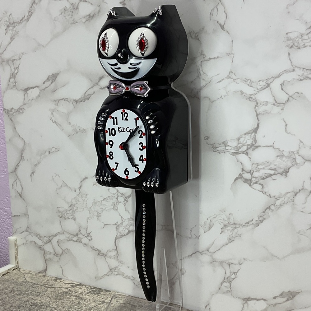 Rare Jeweled Commemorative Edition Tuxedo Kit-Cat Klock Clock OOAK - Picture 5 of 7